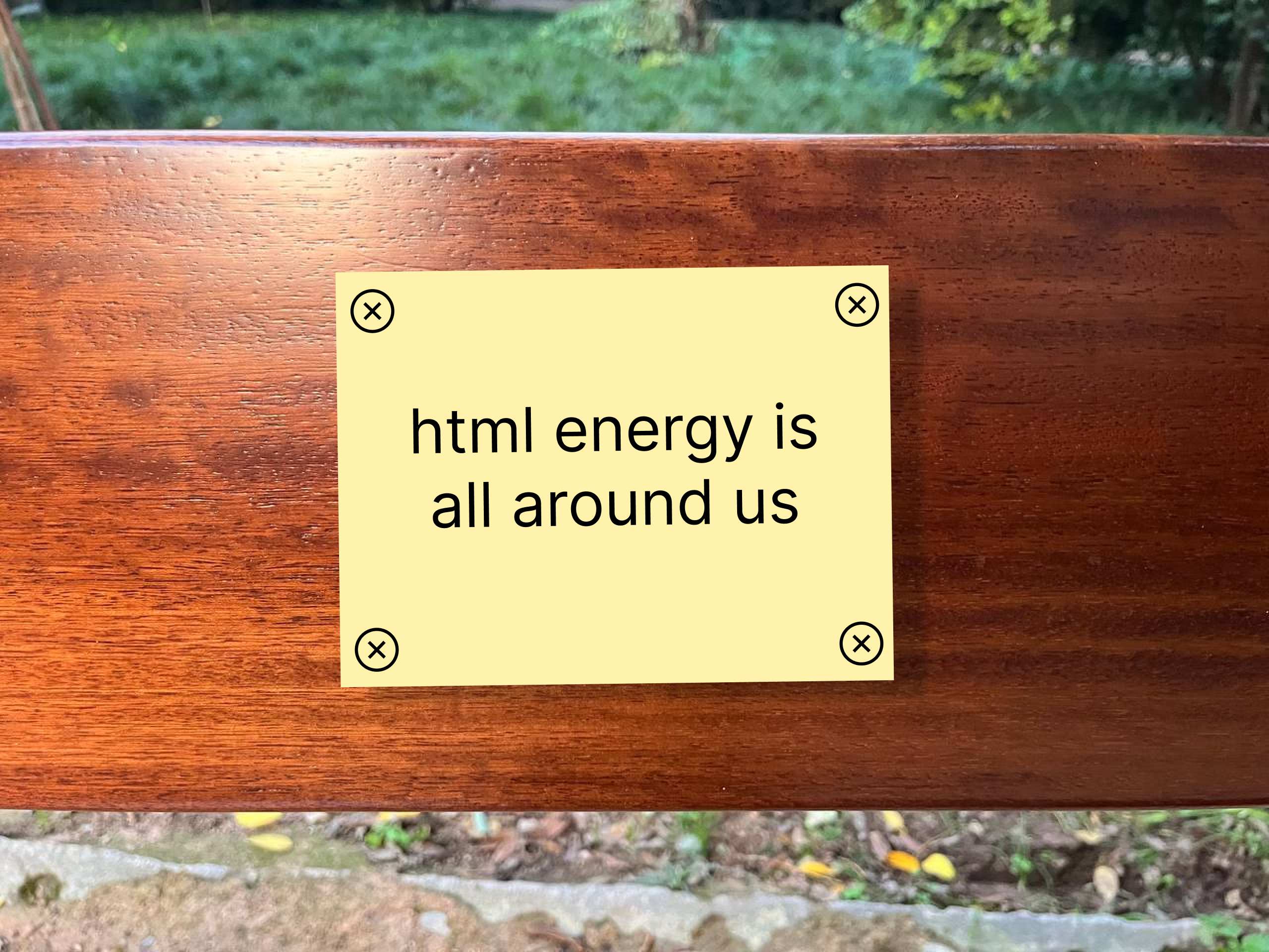 Park Bench Close-Up